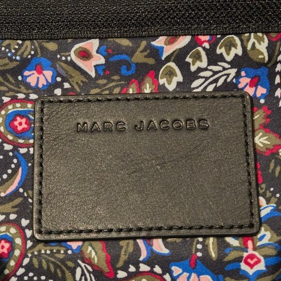 Marc Jacobs Garden Paisley Snap Top Lightweight Nylon Tote Bag Black Trim - Picture 5 of 10